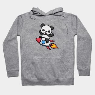 Cute Panda go to outer space Hoodie